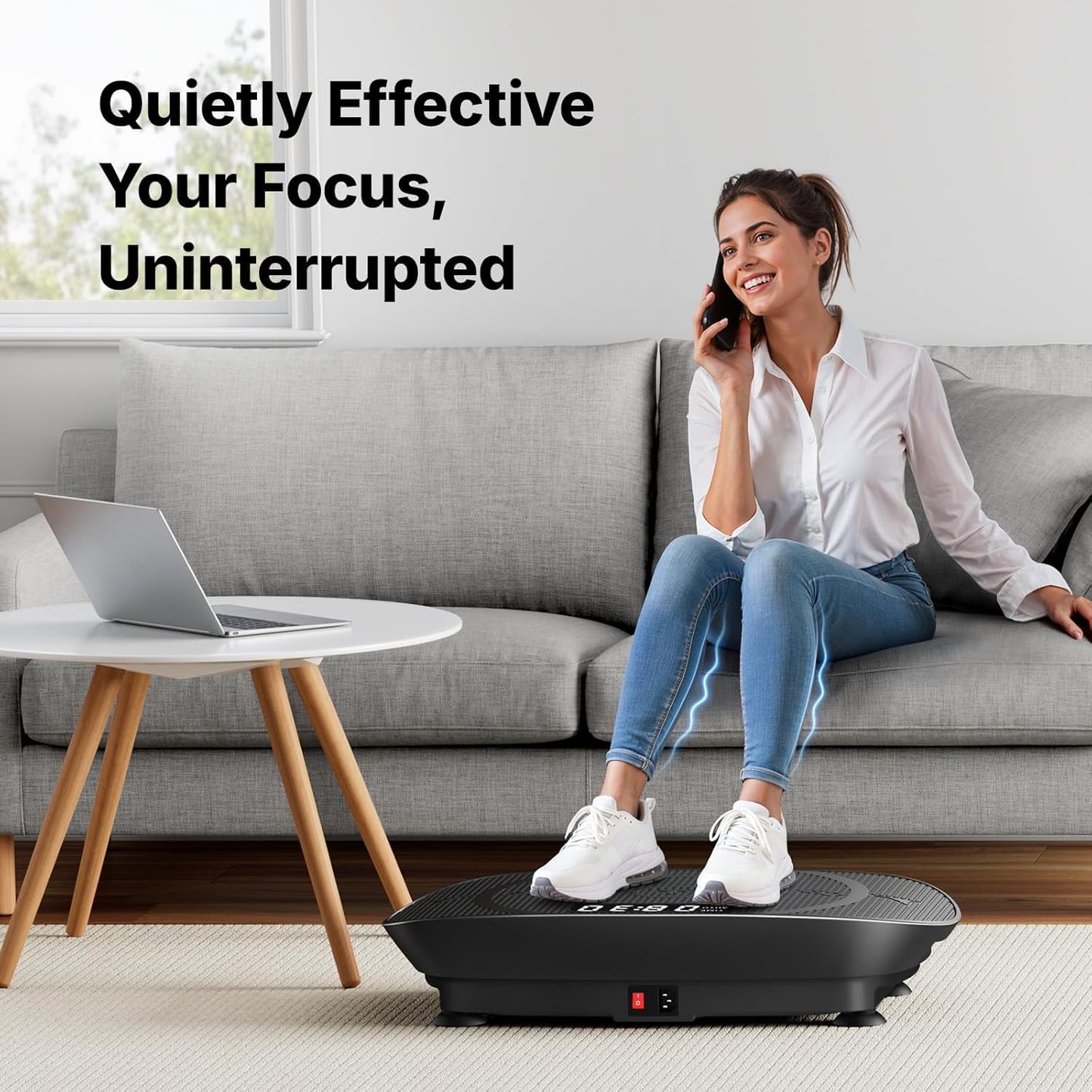 MERACH Vibration Plate - Curved Exercise Machine for Weight Loss & Lymphatic Drainage | LED Calorie Tracker
