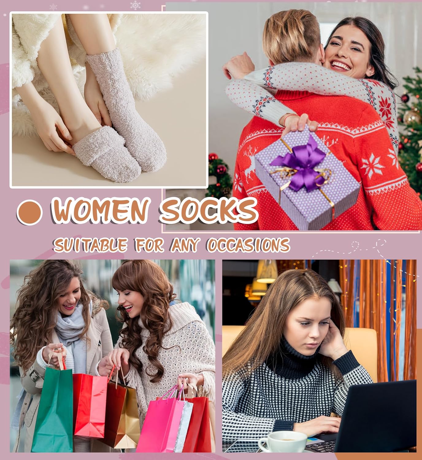 WEVIAS Women's Fuzzy Socks - Cozy Plush Winter Slippers for Ultimate Comfort | Soft Fleece Design