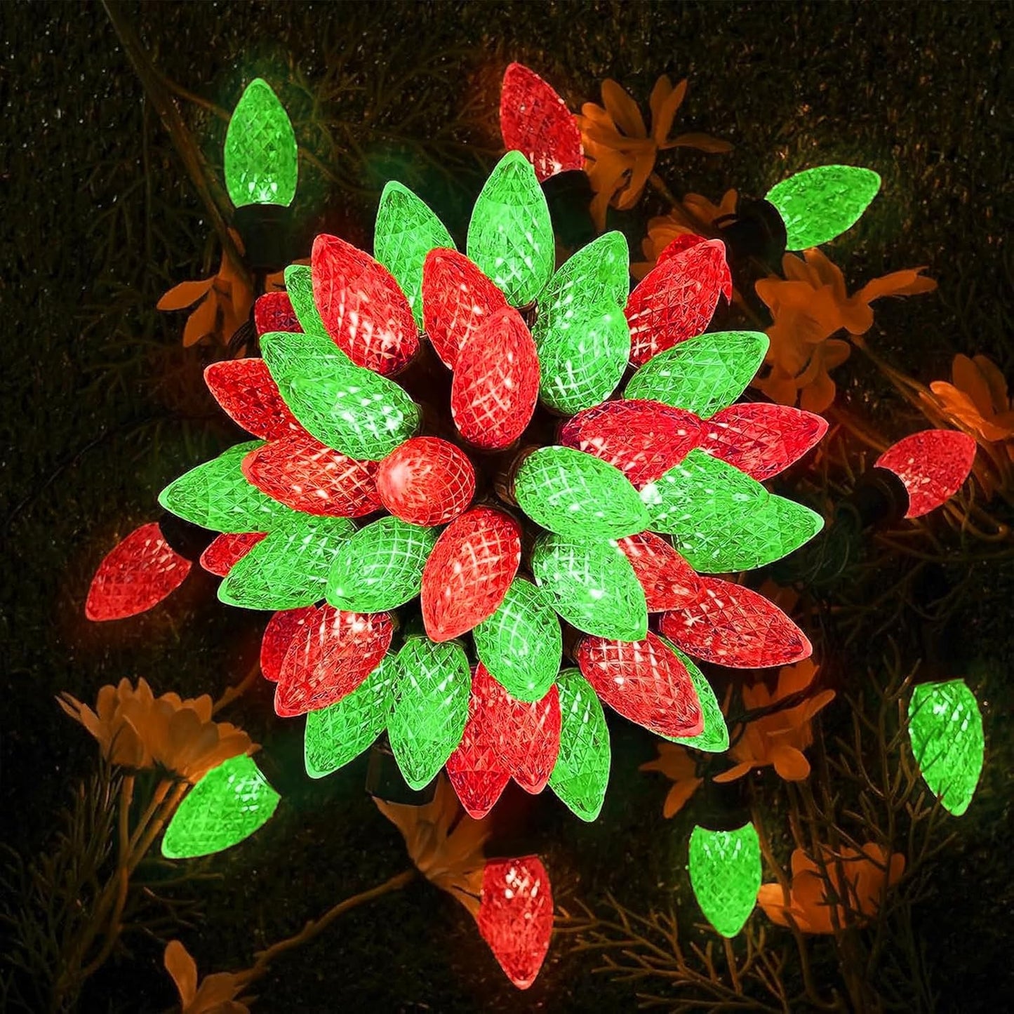 100 LED Orange & Purple C9 Halloween String Lights - Waterproof, 98FT, 13 Modes for Indoor/Outdoor Party Decor