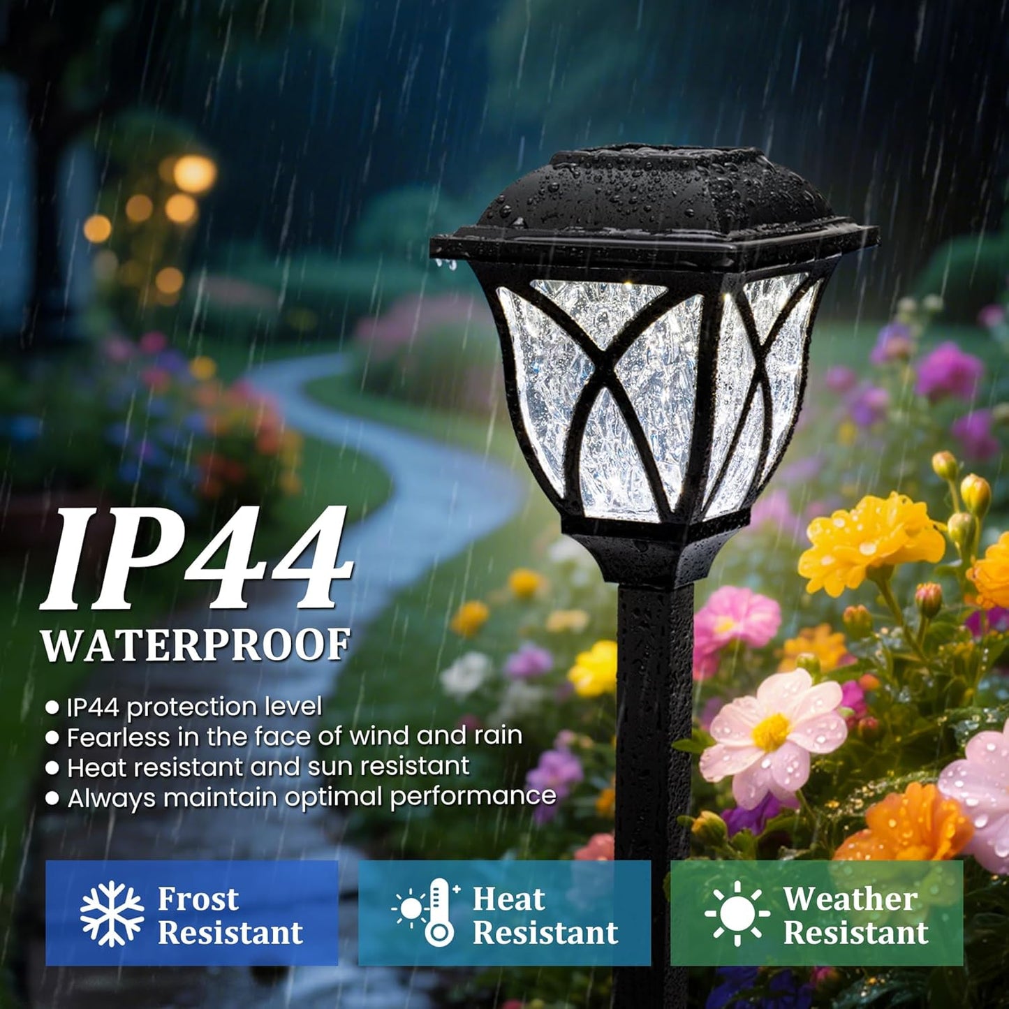 8 Pack GIGALUMI Waterproof LED Solar Garden Lights - Outdoor Patio & Landscape Decor