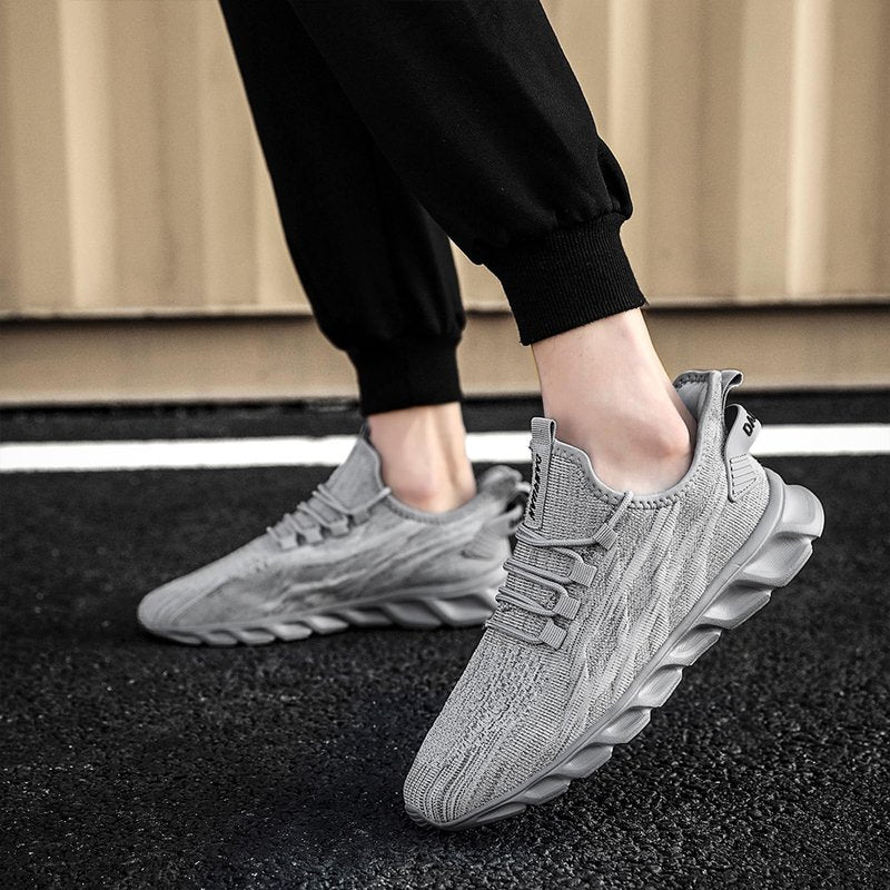 ZGPWZWL Running Shoes for Men Fashion Sneakers Tennis Gym Comfortable Walking Workout Casual Sports Shoes Men Gray Size 10