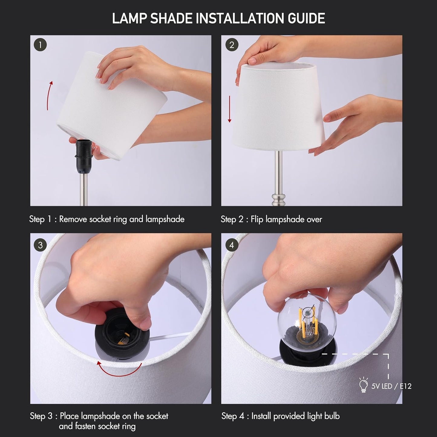 Cordless LED Table Lamp with Dimmer - O’Bright Seraph, Rechargeable Battery, 3-Level Brightness, Perfect for Patio & Bedside