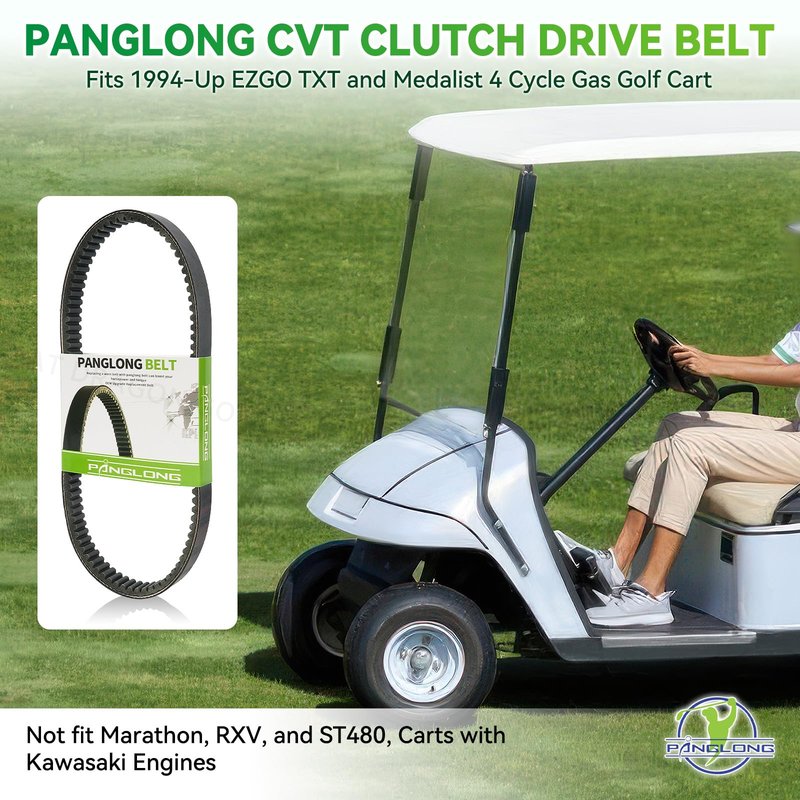 Panglong EZGO Drive Belt, EZGO Golf Cart Clutch Drive Belt, EZGO TXT Belt Fits 1994-Up EZGO TXT and Medalist Golf Cart, OEM#72054-G01 72024G01 72025G01