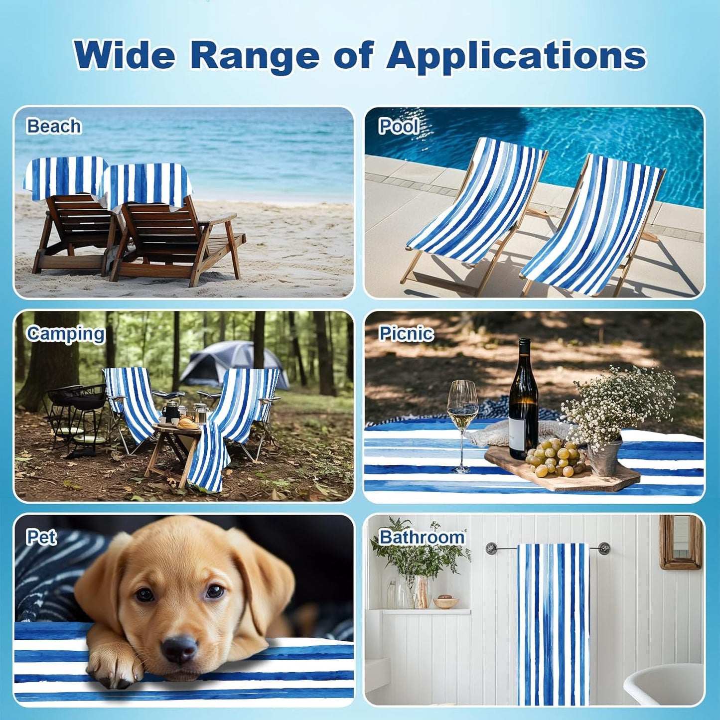 Oversized Beach Towel 36 x 72 in - Terry Beach Towels Soft Microfiber Pool Swim Towels for Adult, Quick Dry Beach Towel, Beach Blanket Bath Shower Towel