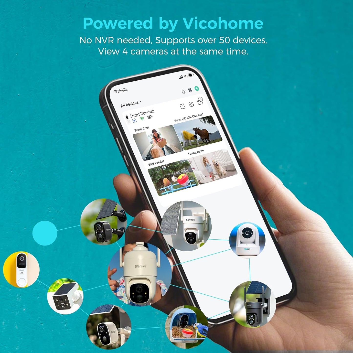 Vicohome DB3 2K Smart Video Doorbell - Wireless Home Security Camera with Chime, Two-Way Audio & Human Detection