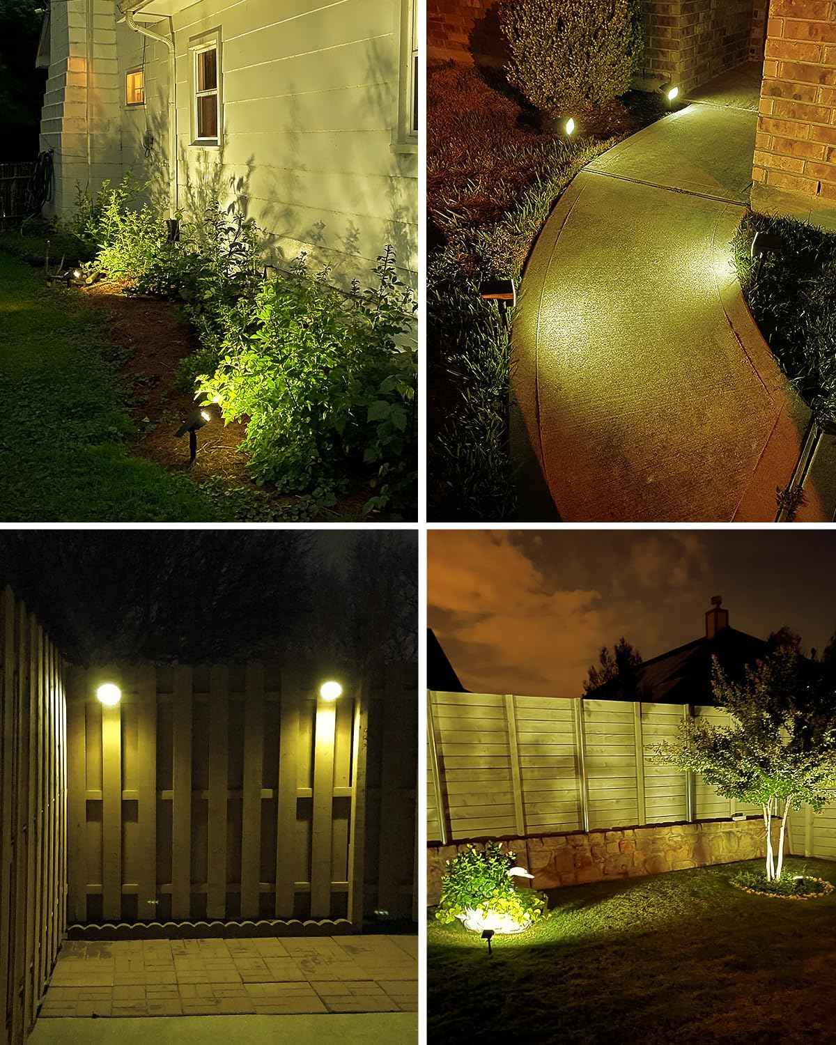 10 Pack Solar Spot Lights - Waterproof IP67 Landscape Flood Lights with 72 LEDs, 3 Modes, Auto On/Off for Garden, Lawn, Patio & Driveway (Cool White)