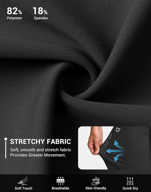 G Gradual Men's Joggers - Stretch Athletic Workout Pants with Zipper Pockets | Ideal for Running & Gym