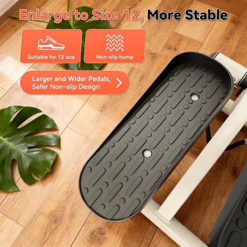 EPHESPORT Steppers for Exercise at Home, New Version Stair Stepper with Adjustable Resistance, Featuring LCD Display & Resistance Bands, Smooth & Quiet Mini Stepper for Full Body Workout