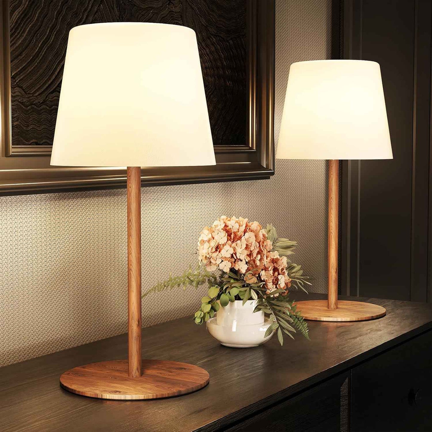 EZVALO Waterproof Cordless Table Lamp - Dimmable LED Night Light for Outdoor & Indoor Use