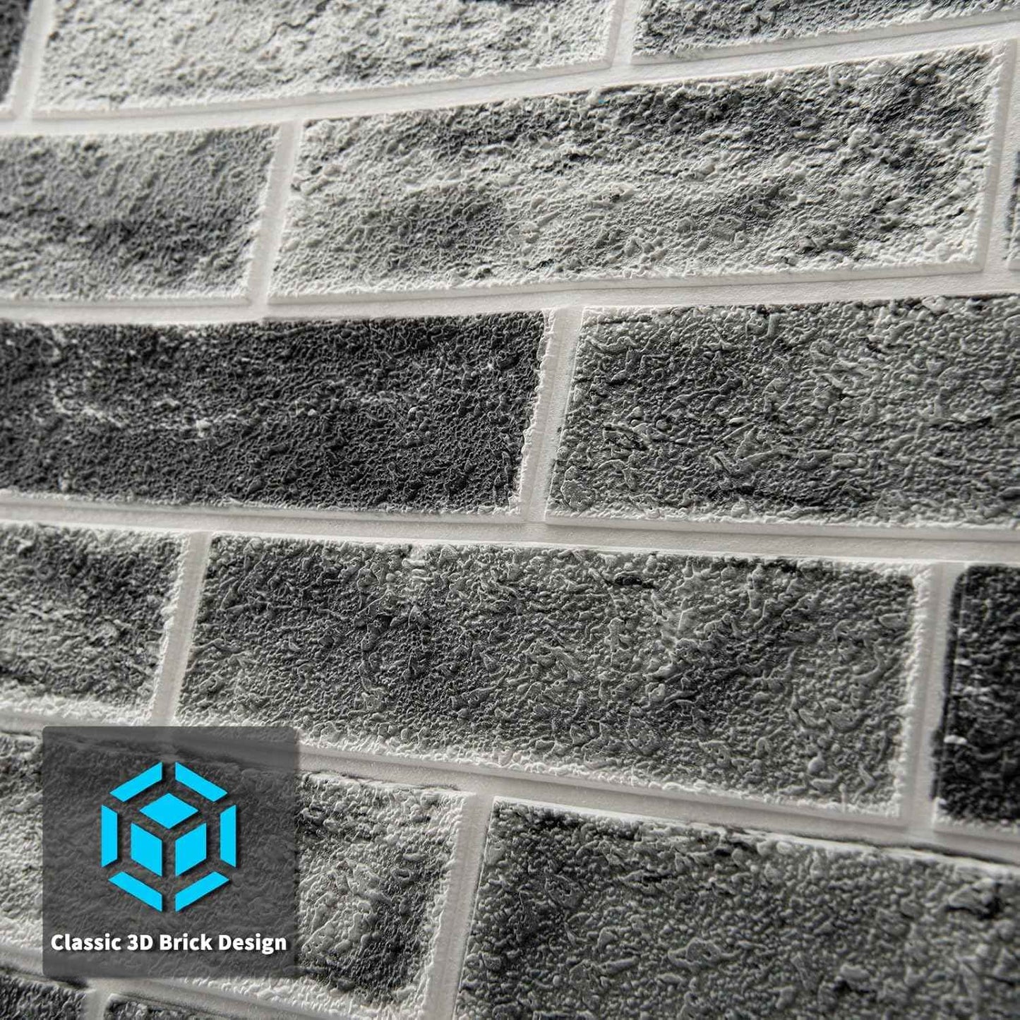 Faux Brick 3D Wall Panels - 10-Pack Peel and Stick Waterproof Foam Wallpaper in Red Brown for Bedroom, Bathroom, Kitchen