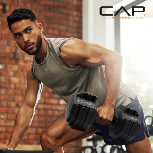 CAP ADJUSTABELL Adjustable Dumbbell Weights - Versatile Singles & Pairs | 12.5 lb, 25 lb & 55 lb Options