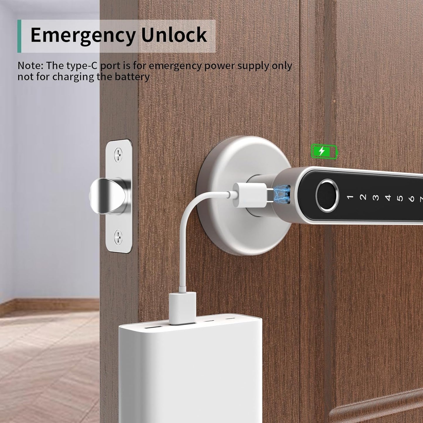 Smart Fingerprint Door Lock with Keypad - Keyless Entry Lock for Home & Office