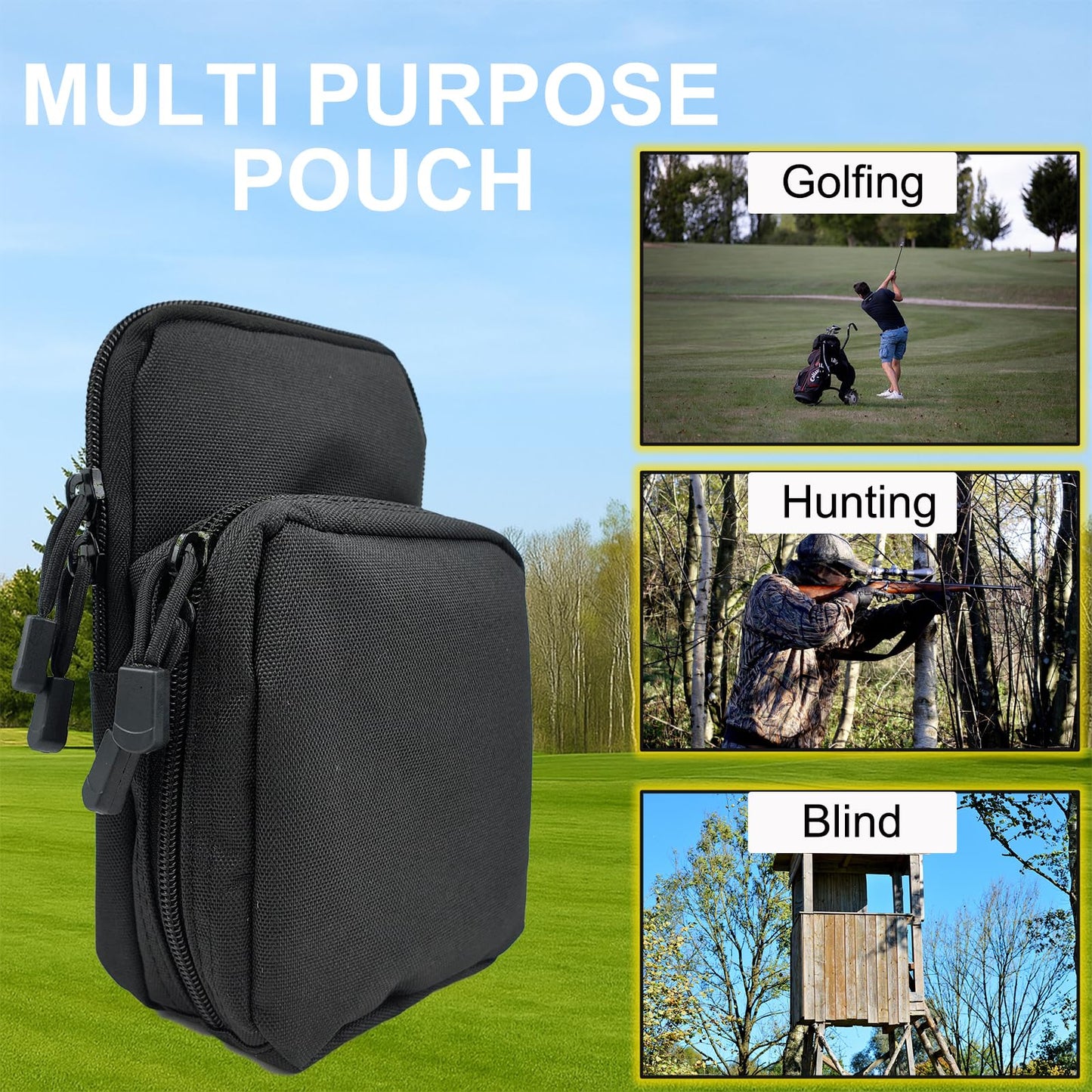 Range Finder Case Rangefinder Holder with Carabiner Universal Fits Rangefinder Case for Golf Hunting