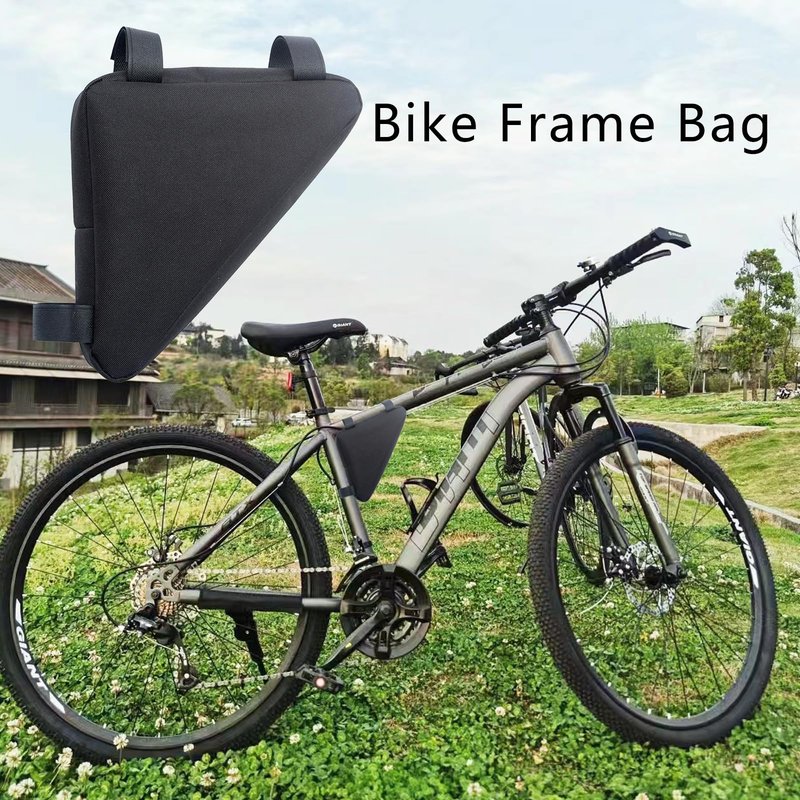 YSUNXINCT Bicycle Triangle Frame Bag, Oxford Cloth, Waterproof, for Phone, Wallet, Keys, Tools, Black