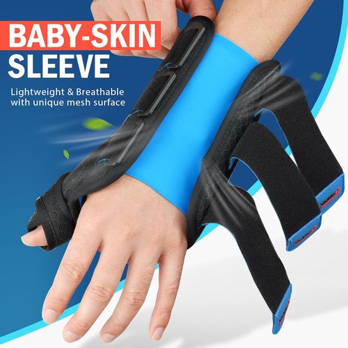 FEATOL Wrist Brace with Thumb Spica Splint - Pain Relief for De Quervain's, Carpal Tunnel | Large/Extra Large