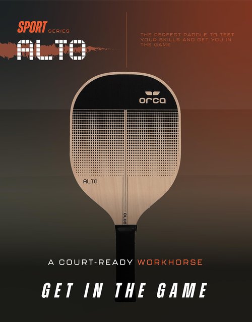 Orca Paddle Co. Alto Pickleball Paddles, Set of 2, with 4 Pickleballs, Mesh Bag Racket for Beginners, Intermediate, Advanced Players - Premium Pickle-Ball Accessories and Equipment