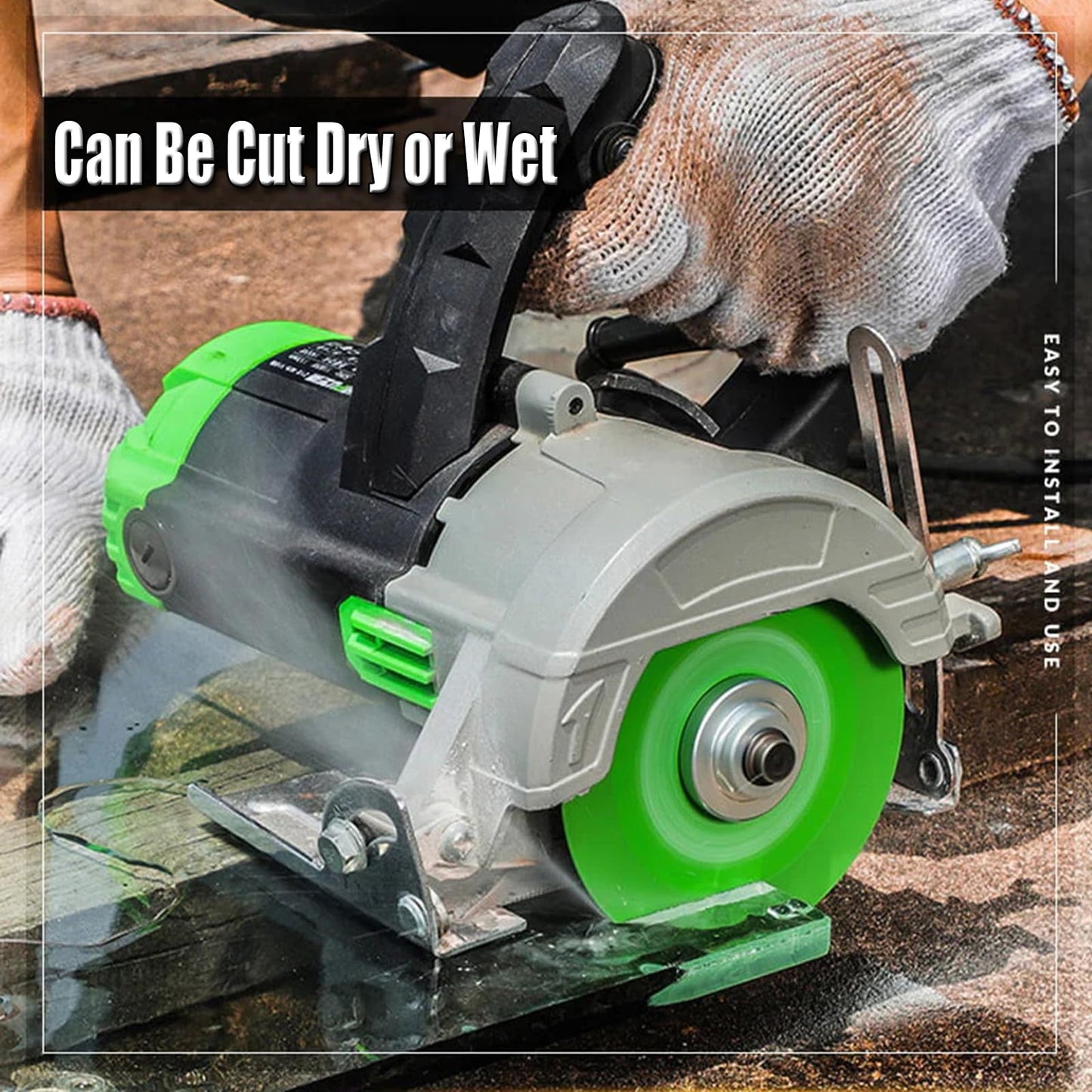 3Pack Rock Slab Grinding Disc,Glass Cutting Disc for Angle Grinder,4" X 7/8” Tile Cutter Blade,for Wet and Dry Cutting of Stone,Jade,Wine Bottles,Etc