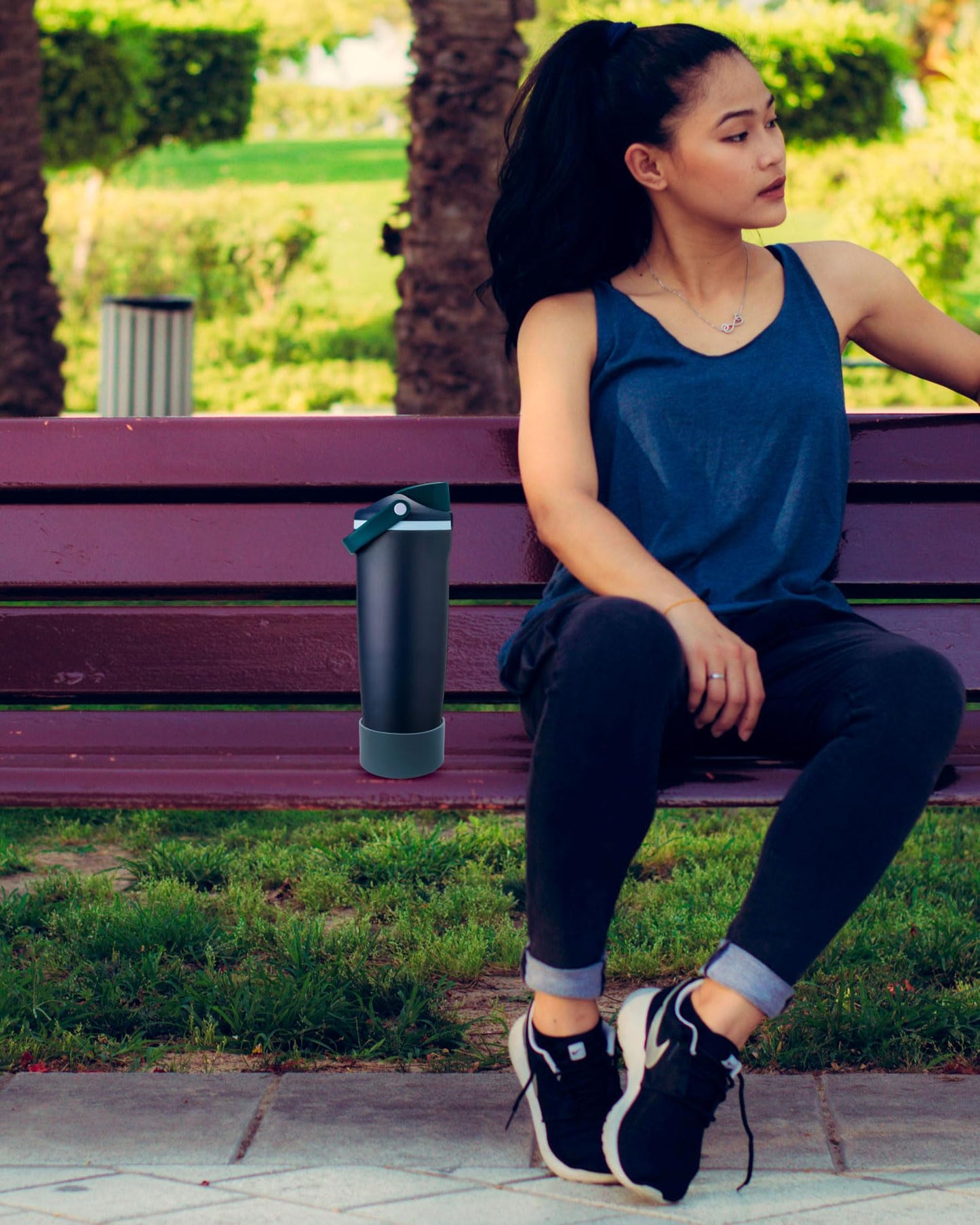 Kaitiaki Silicone Boot for Owala 30oz & 40oz FreeSip Sway Bottles & Tumblers - Non-Slip, Scratch-Resistant, Stability Enhancer, Available in 12 Colors (Blue Spruce)