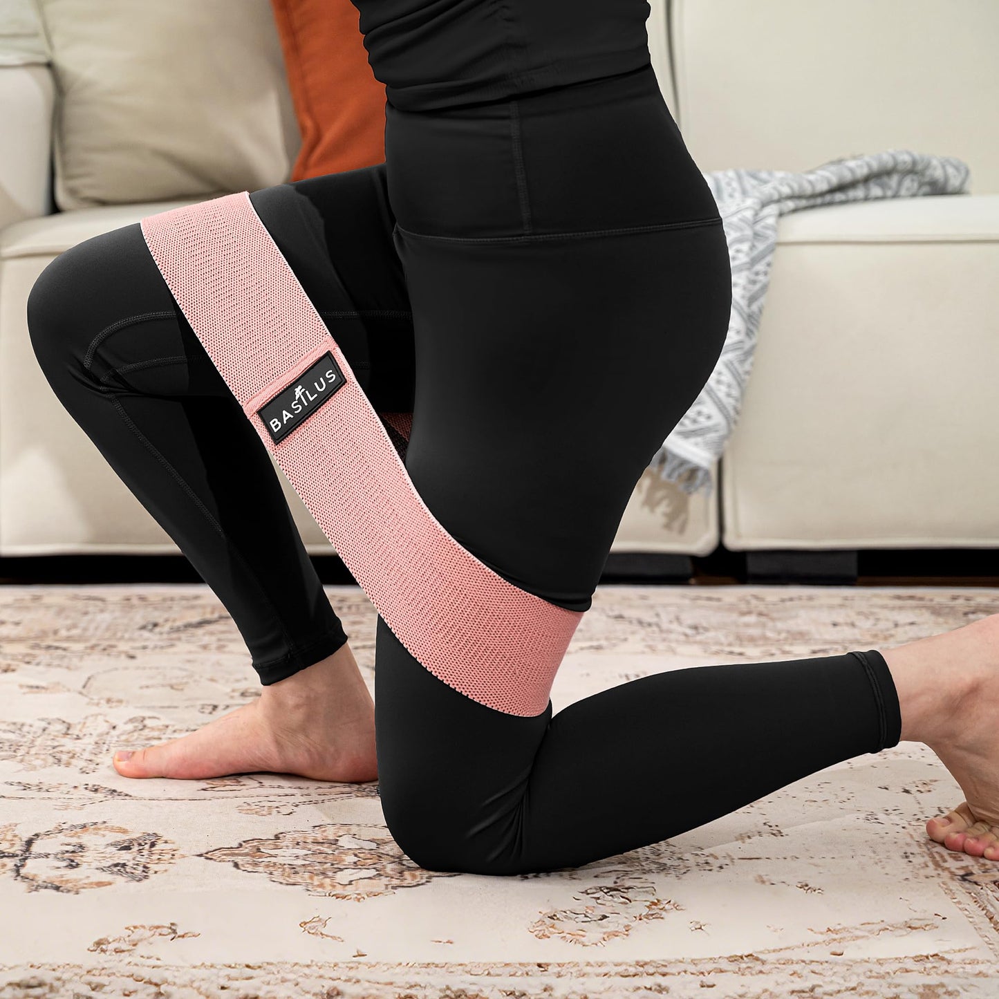 Resistance Bands for Women & Men, Exercise Bands for Lower Body Workouts, 3-Pack Fabric & Durable Elastic Bands for Strength Training, Fitness, Pilates & Yoga - Mesh Bag & Exercise Guide Included