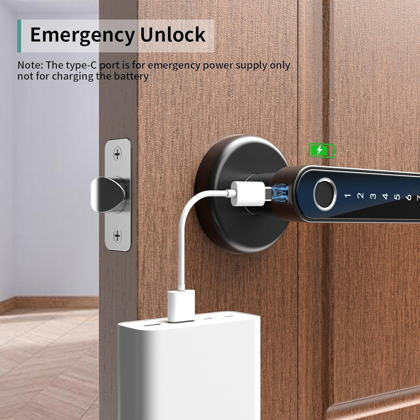 Smart Fingerprint Door Lock with Keypad - Keyless Entry Lock for Home & Office