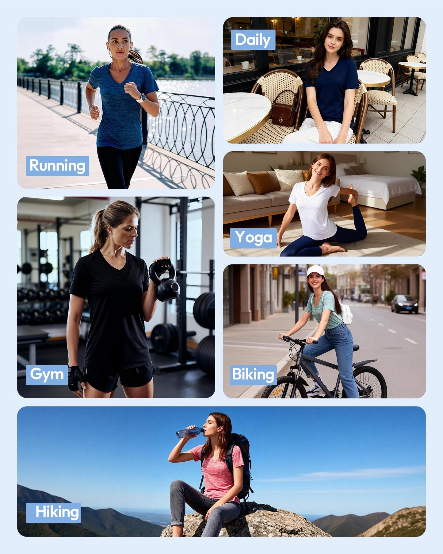 CE' CERDR Workout Shirts for Women, Moisture Wicking Quick Dry Active Athletic Women's Gym Performance T Shirts