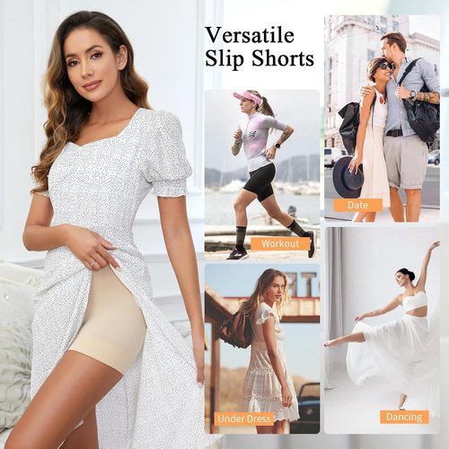 FRESBEIT Slip Shorts for Women - Anti-Chafing Boyshorts for Smooth Comfort | Versatile Under Dress Wear