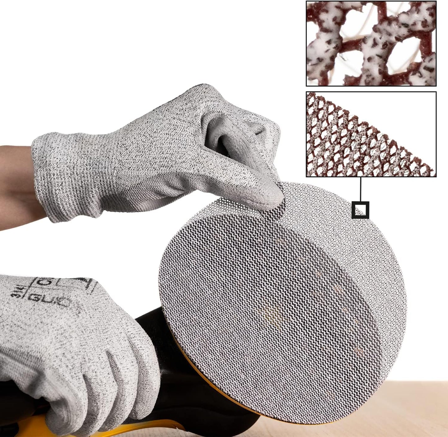 Mirka Abranet 6-Inch Sanding Discs - Grit 320, Hook and Loop, Dust-Free, 50 Pack