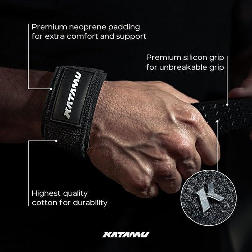 Katamu Weightlifting Straps - Premium Support for Men & Women | Enhance Squat & Powerlifting Performance