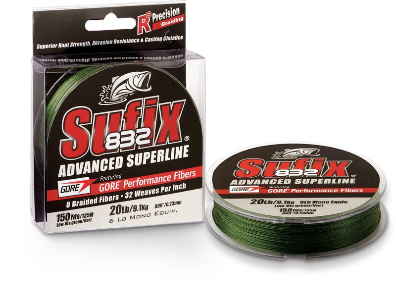 Sufix 832 Braid Line-600 Yards (Neon Lime, 20-Pound), one size (660-220L)