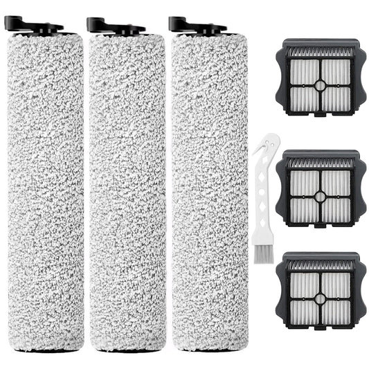 Ryvina S3 Filter Replacement and Brush Roller Accessories Compatible with tineco iFloor 3 and Floor One S3 Cordless Wet Dry Vacuum Cleaner (3+3+1)