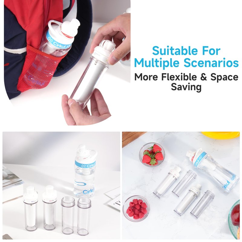 LUVCOSY 4 Pack Flavor Cartridge Holder for Cirkul Sips, BPA-Free Tritan Storage Holder Compatible with Cirkul Flavor Cartridges, Transparent & Leak-Proof
