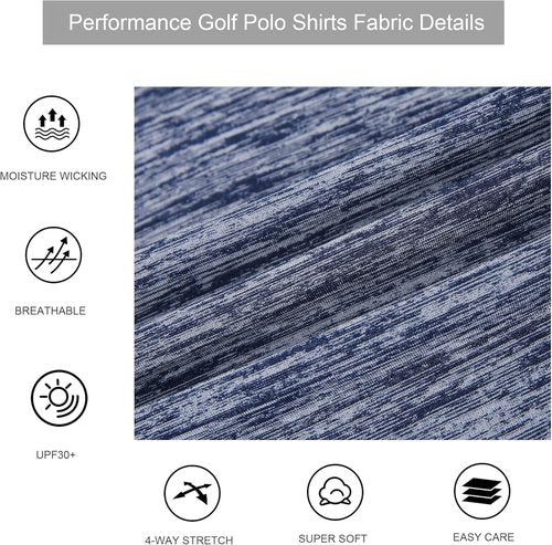 Alex Vando Men's Golf Shirt - Moisture-Wicking Quick-Dry Short Sleeve Polo | Casual Fit