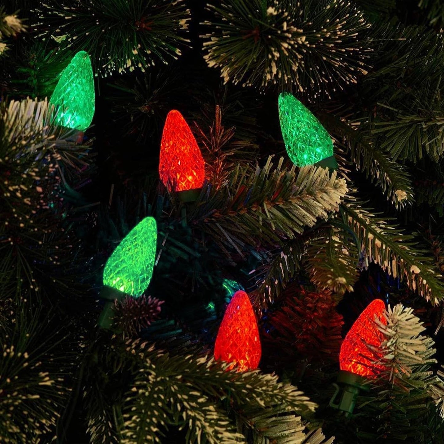 100 LED C9 Halloween String Lights - 66FT Waterproof Twinkle Lights with 8 Modes & Timer for Indoor/Outdoor Decor (Orange, Purple, Green) - 2-Pack