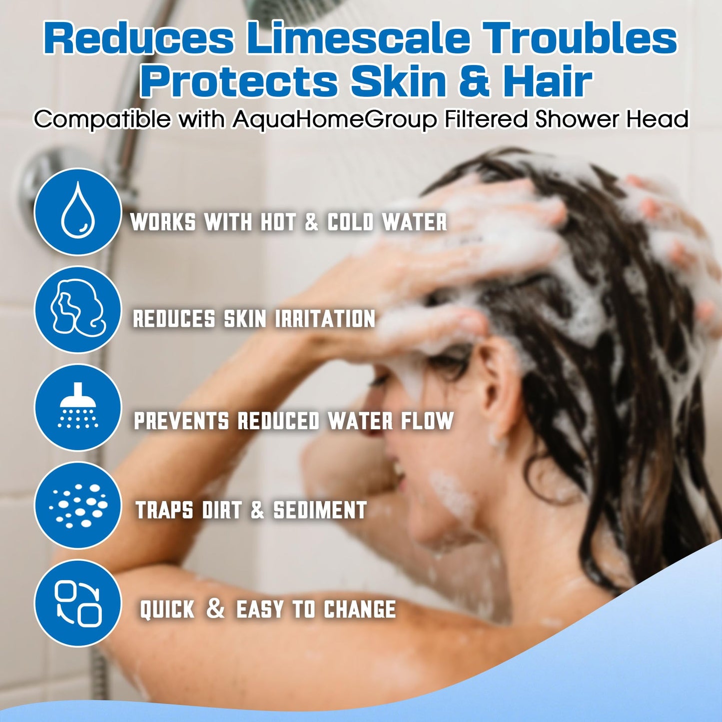 xcivi 30 PCS Filtered Shower Head Sediment Pads Compatible with AquaHomeGroup Filtered Shower Head, Protect Your Skin & Hair From Rust, Dust, Sand And Other Impurities In Your Water