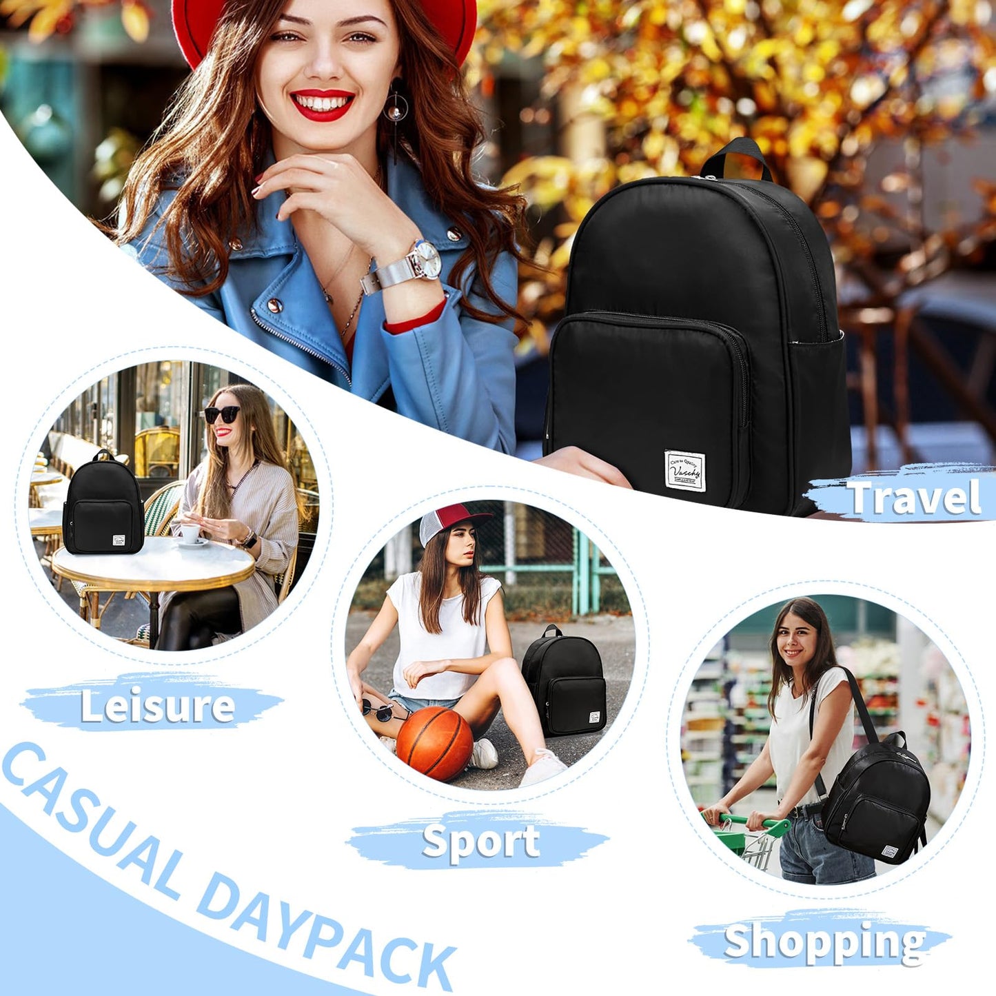 VASCHY Backpack for Toddler Girls & Women, Kids Preschool Backpack, Small Backpack for Women, Ideal Gift for Mom and Daughter