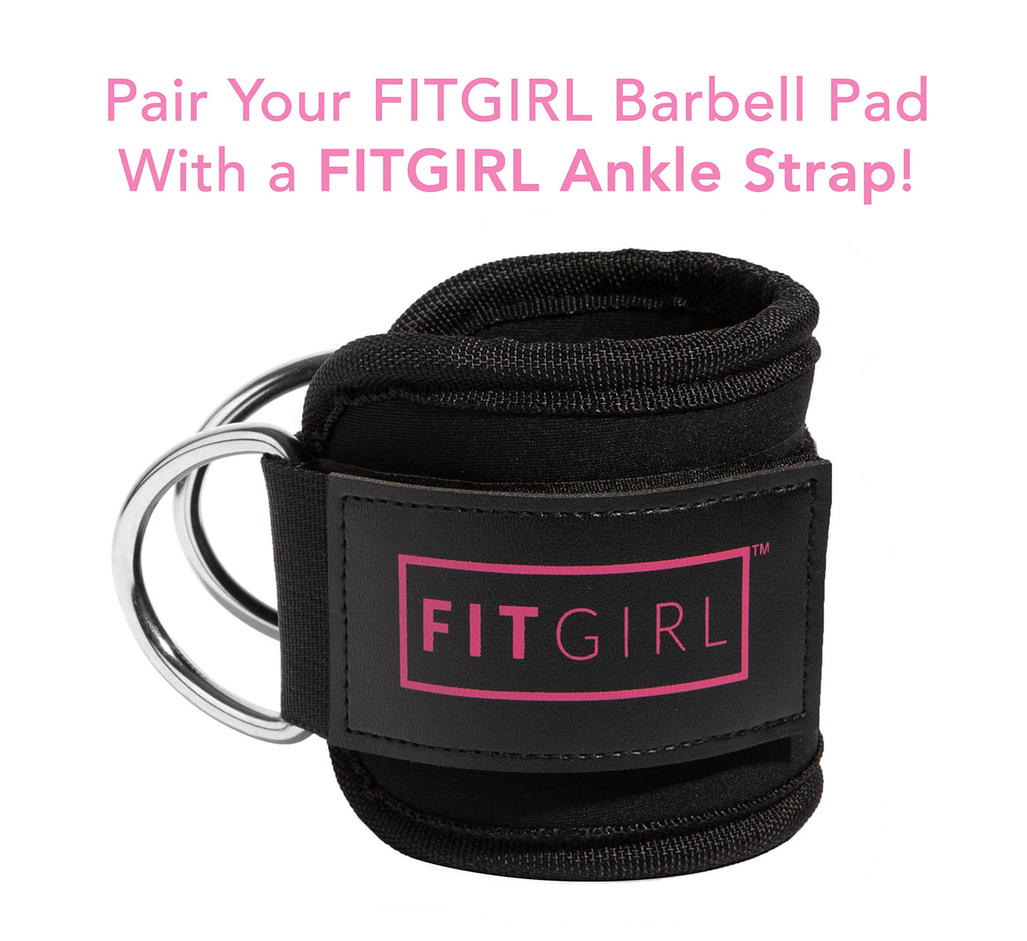 FITGIRL - Squat Pad and Hip Thrust Pad for Leg Day, Barbell Pad Stays in Place Secure, Thick Cushion for Comfortable Squats Lunges Glute Bridges, Olympic Bar and Smith Machine (Deluxe Black)