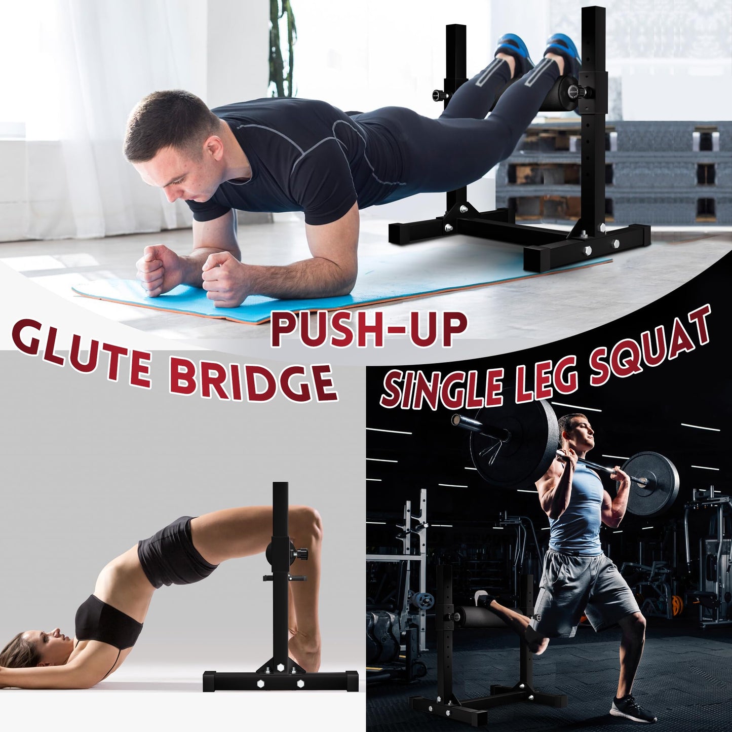 Fitvids Bulgarian Split Squat Roller, Black