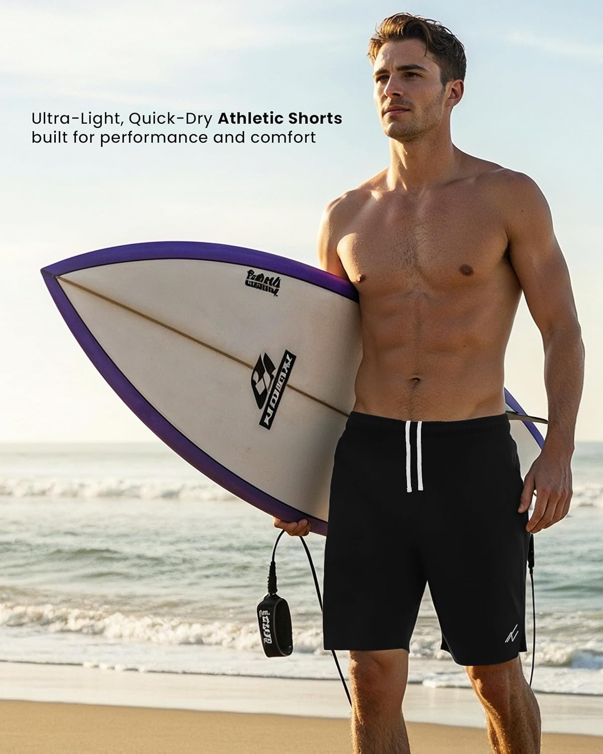 NY Threads Men's Athletic Shorts - Quick Dry Lightweight Workout Gym Shorts with Pockets | 2 Pack