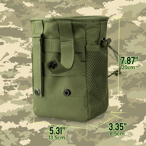 LIVANS Tactical Molle Dump Pouch - Adjustable Utility Fanny Bag for Airsoft & Hunting Gear | Durable Ammo Recovery Bag