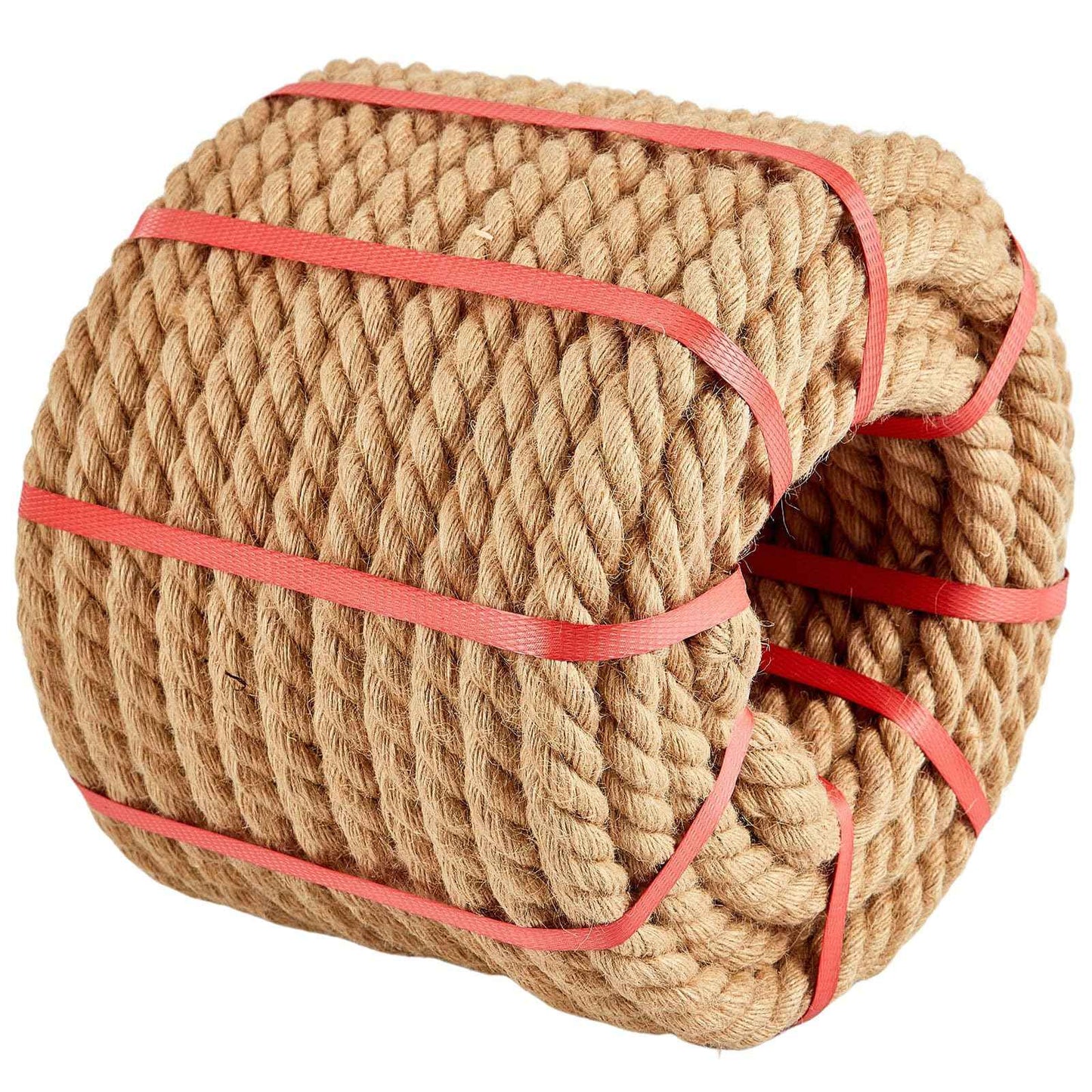 Kweetle Jute Rope 1/2 Inch x 50 FT, Hemp Rope Twisted Heavy Duty Jute Rope, Manila Rope for Home Decor Crafts Swing Rope Railing Climbing Decorating