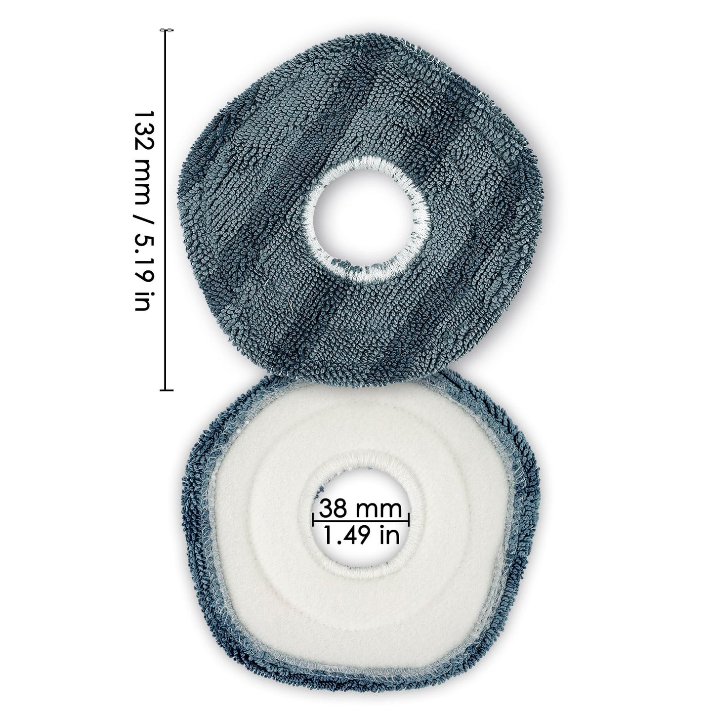 (4 Pieces) Washable Reusable Mopping Pads for Eufy X10 Pro Omni, Strong Stain Removing Wipes Cloth Pads Premium Microfiber