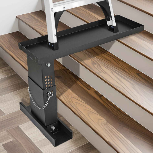 Heavy-Duty Ladder Extender for Stairs - Adjustable Non-Slip Levelers, 10.2"-16.5" Height
