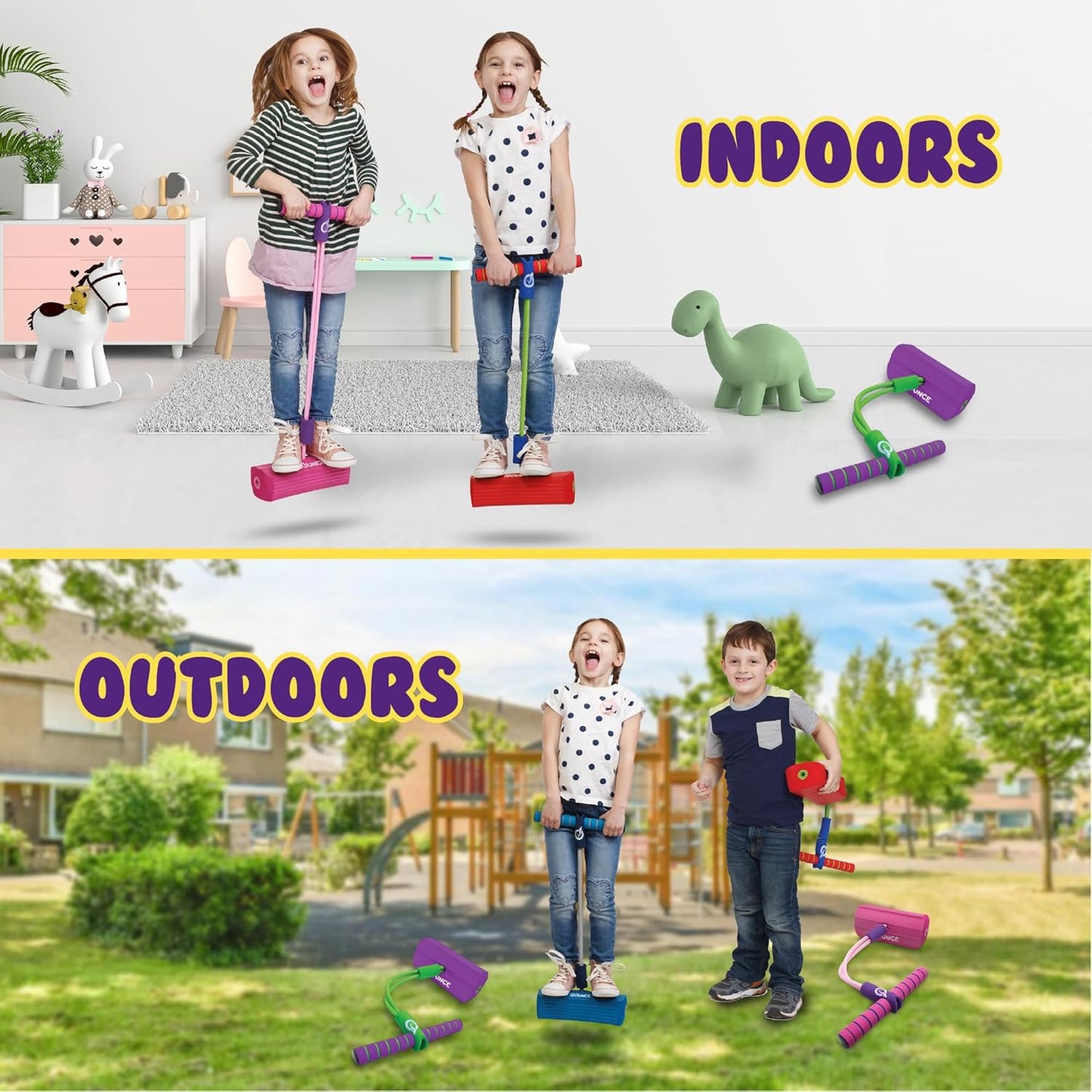 Bounce Pogo Stick for Toddlers | Foam Jumper for Ages 3-8 | Fun Outdoor Jumping Toy - Perfect Birthday Gift