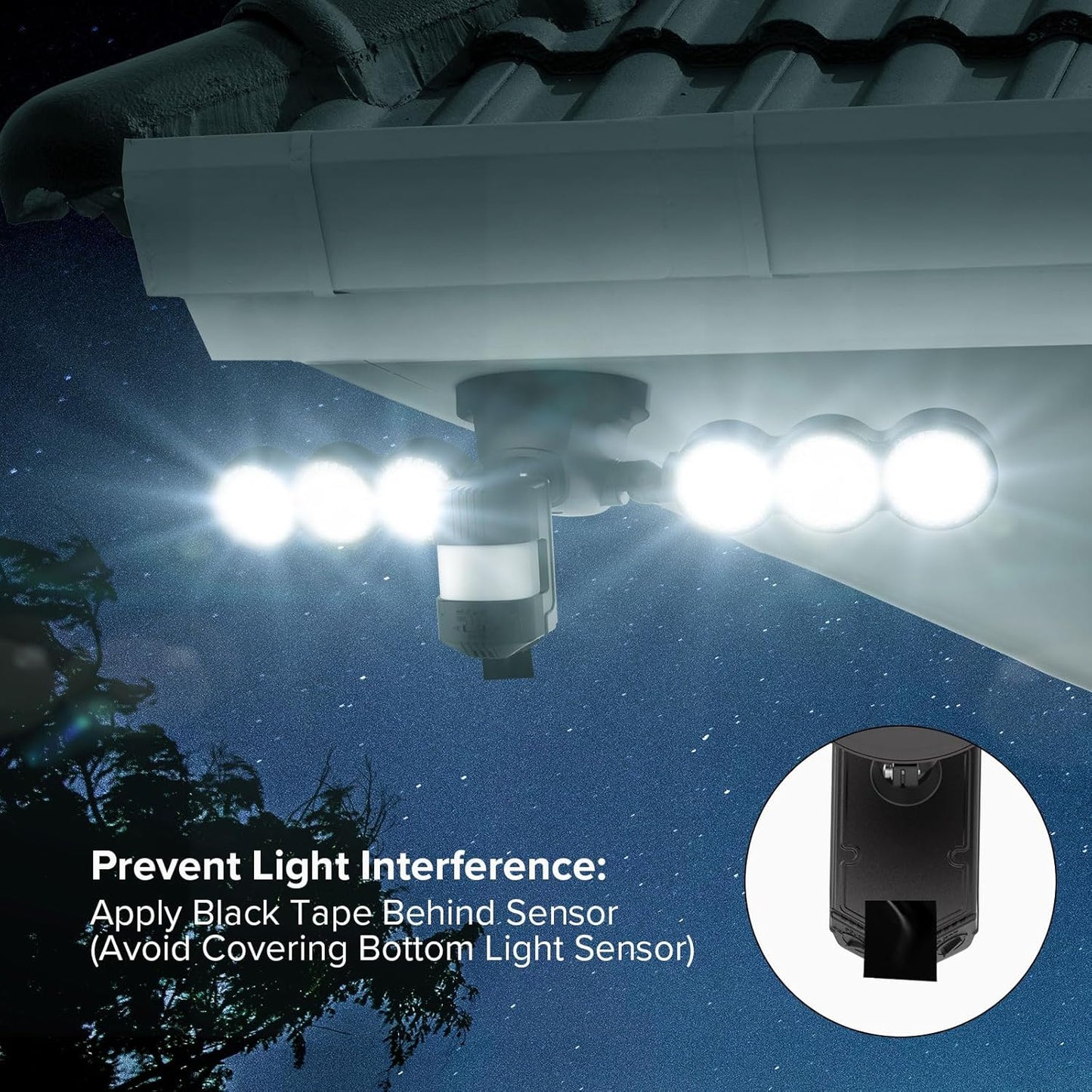 25W Motion Sensor Outdoor Flood Light - 3000LM Dusk to Dawn Security Light, 4 Modes, 320° Wide Angle for Garage & Patio