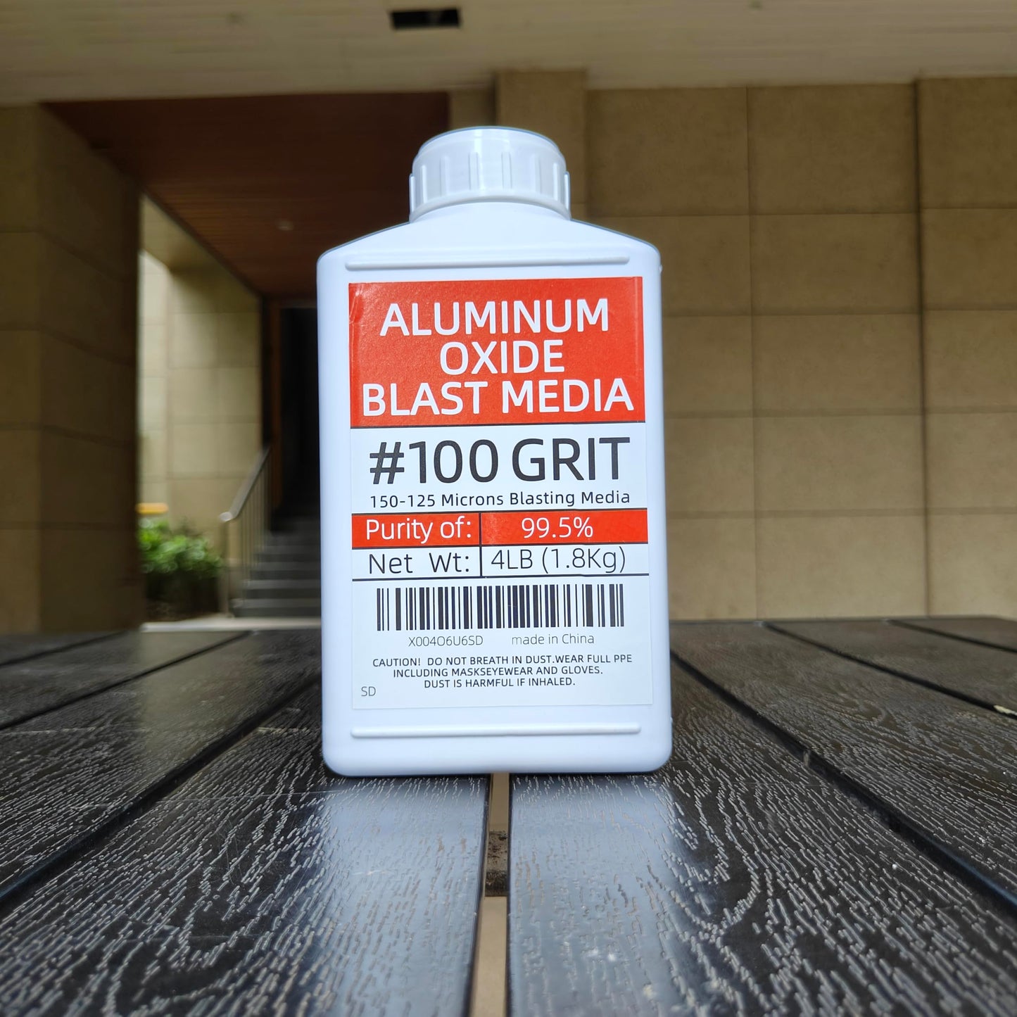 #100 Grit Aluminum Oxide Sandblasting Medium (4 Lbs/1.8 Kg) Fine Sandblasting Medium - Application: Used As Abrasive And Medium For Sandblasting Cabinets And Sandblasting Machines. (Purity 99.5%)