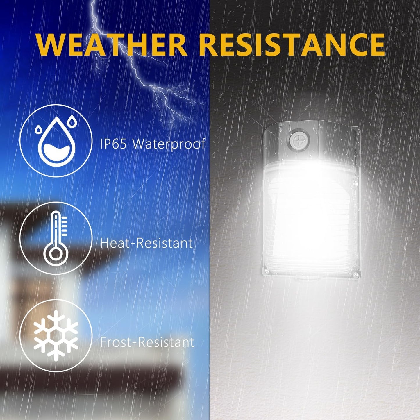 30W LED Wall Pack Light - Dusk to Dawn Sensor, 3600LM, 5000K Daylight, Waterproof Outdoor Security Lighting (2 Pack)