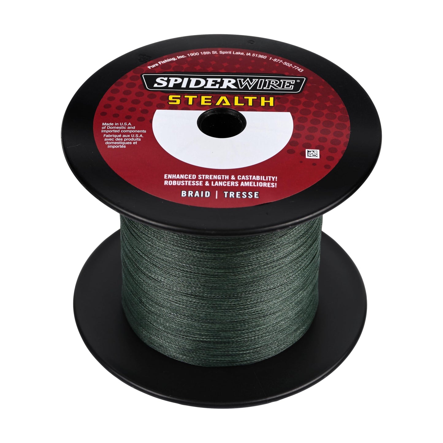 SPIDERWIRE Stealth Braid Superline Fishing Line (Bulk Spools), Pink Camo, 50/14 Pound Test-3000 Yard