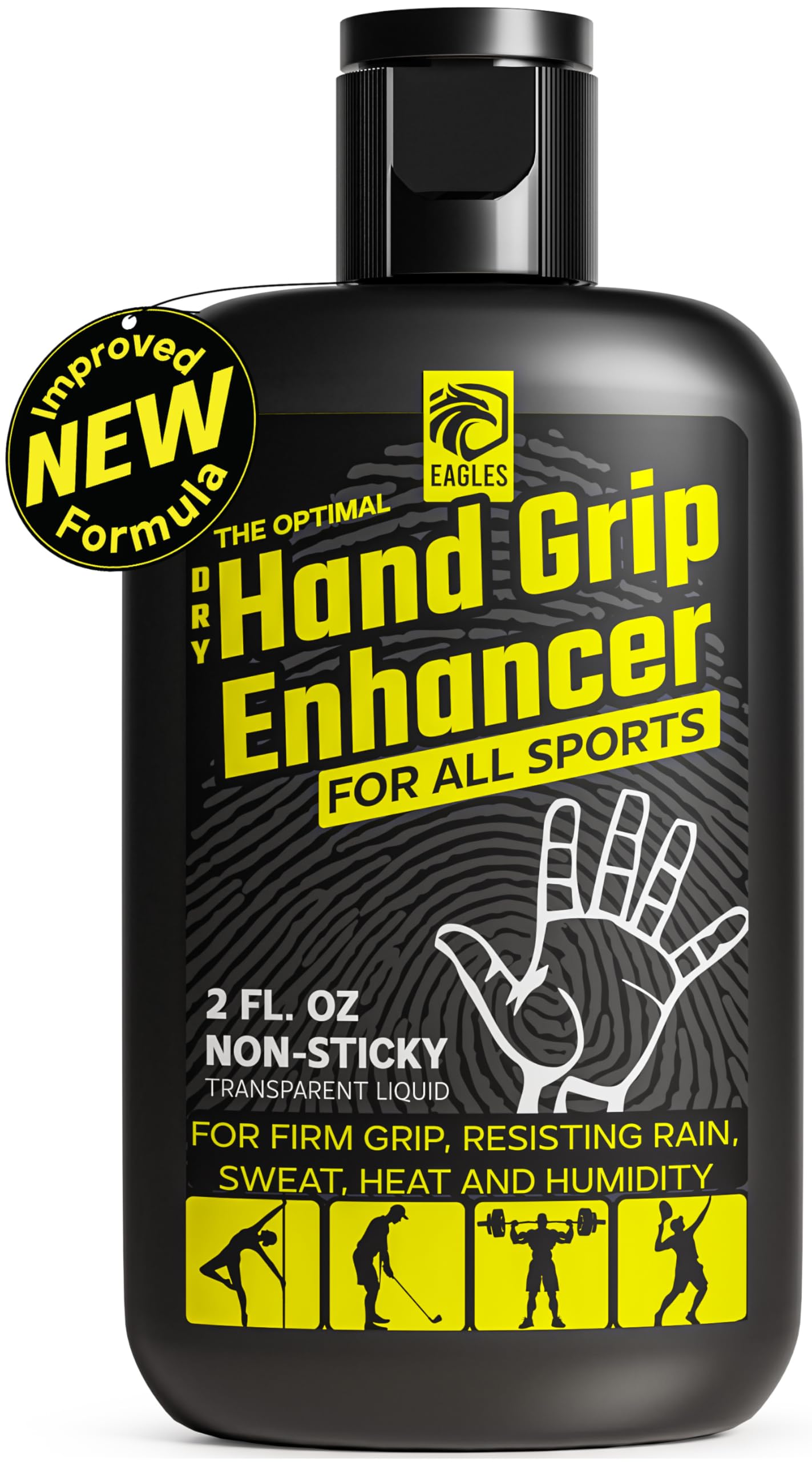 EAGLES Dry Hand Grip Enhancer, 1, 2 or 3 Pack Non-Sticky Anti-Slip Solution for Pole Dancing, Sweaty Hands Dry Grip for Football Tennis Golf Gymnastics Gaming Weightlifting Pole Fitness (1 Pack)