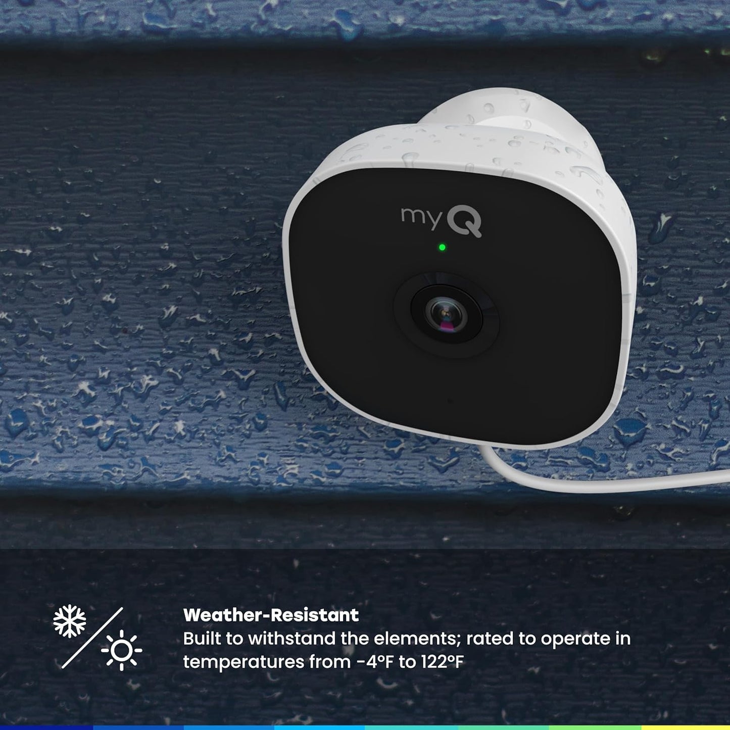 myQ Smart Outdoor Wired Camera by Chamberlain – Home Security with HD Video