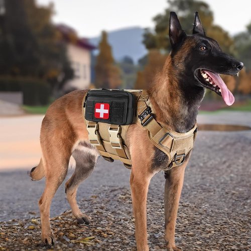 FRTKK Tactical Molle Admin Pouch - USA Flag Patch & Keychain | 2-Pack Tactical Pouches with D-Ring Clip